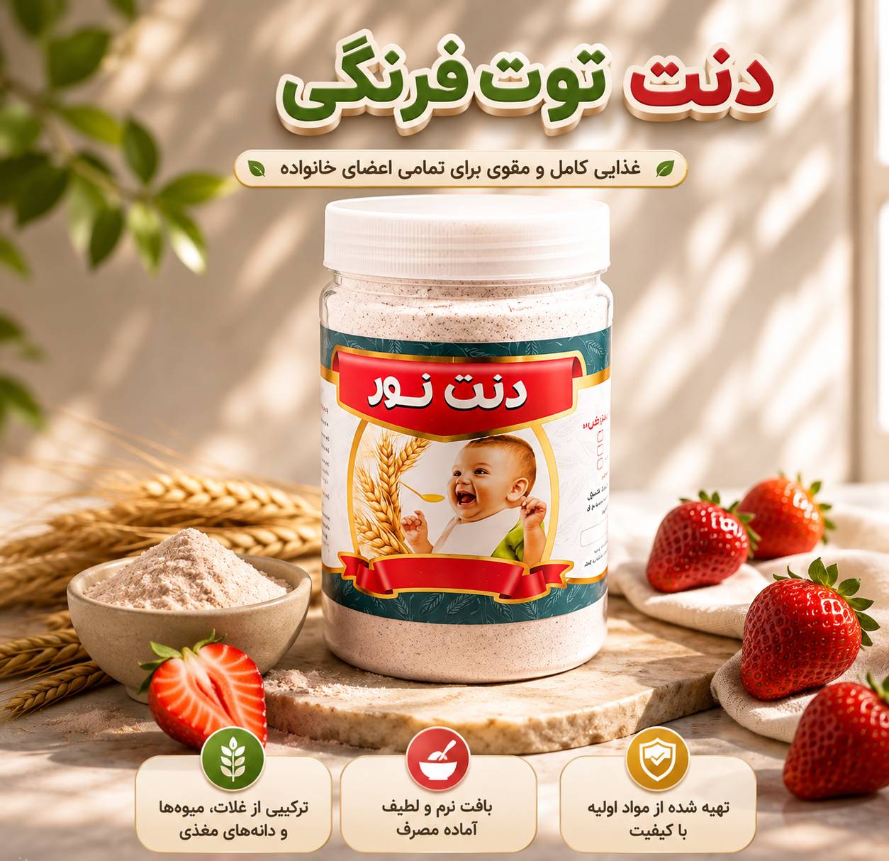 دنت توت فرنگی