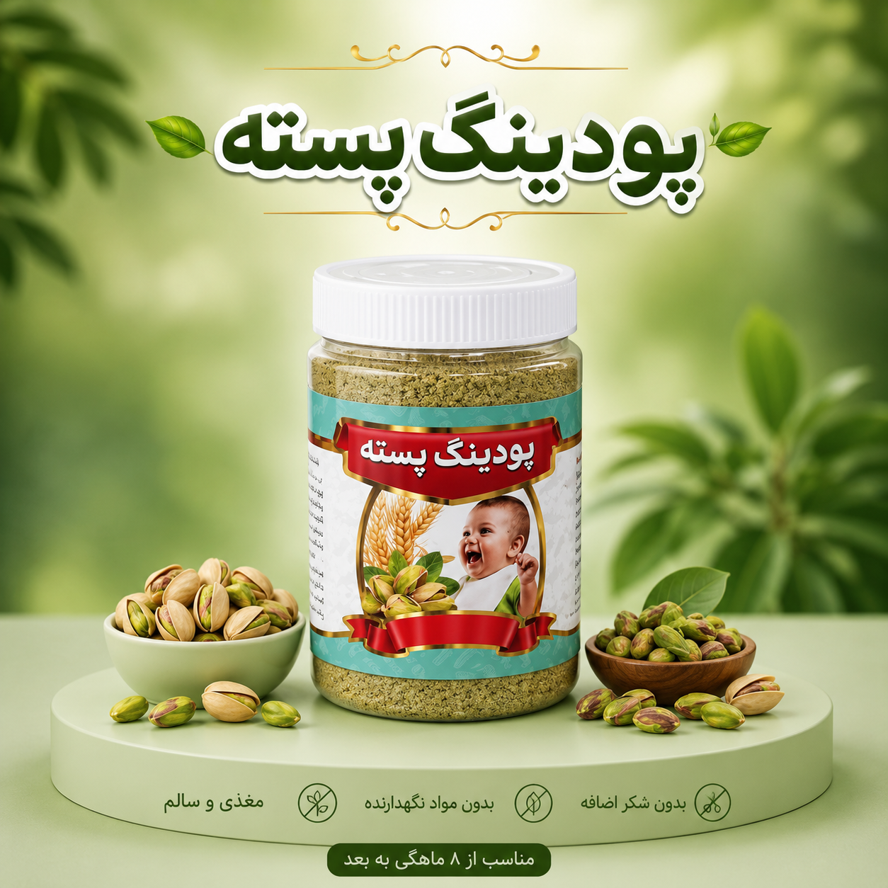 پودینگ پسته