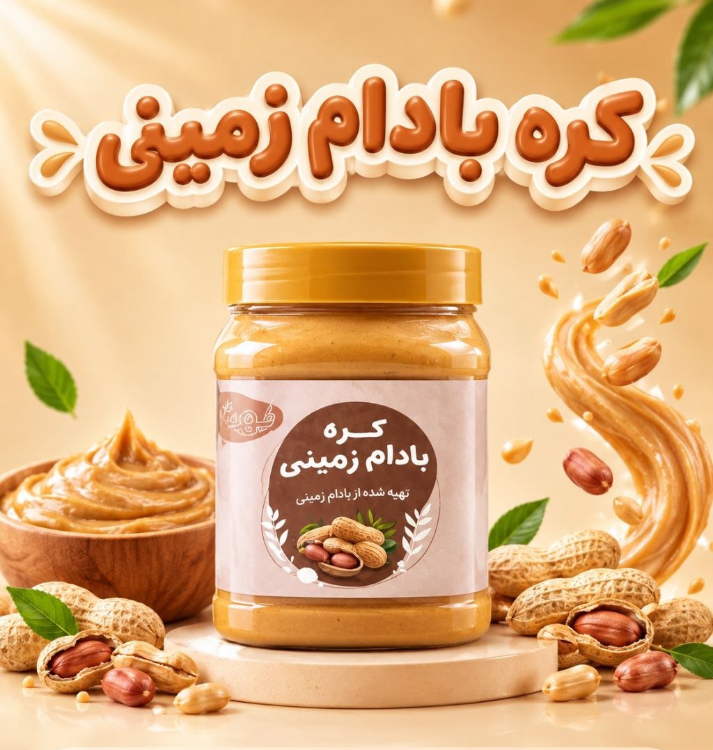 کره بادام زمینی ساده