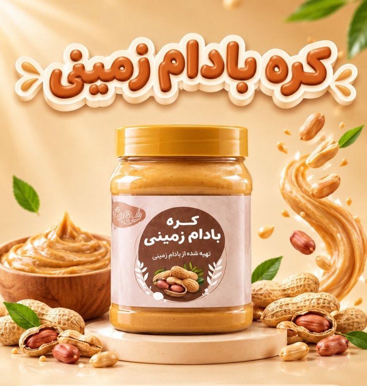 کره بادام زمینی ساده