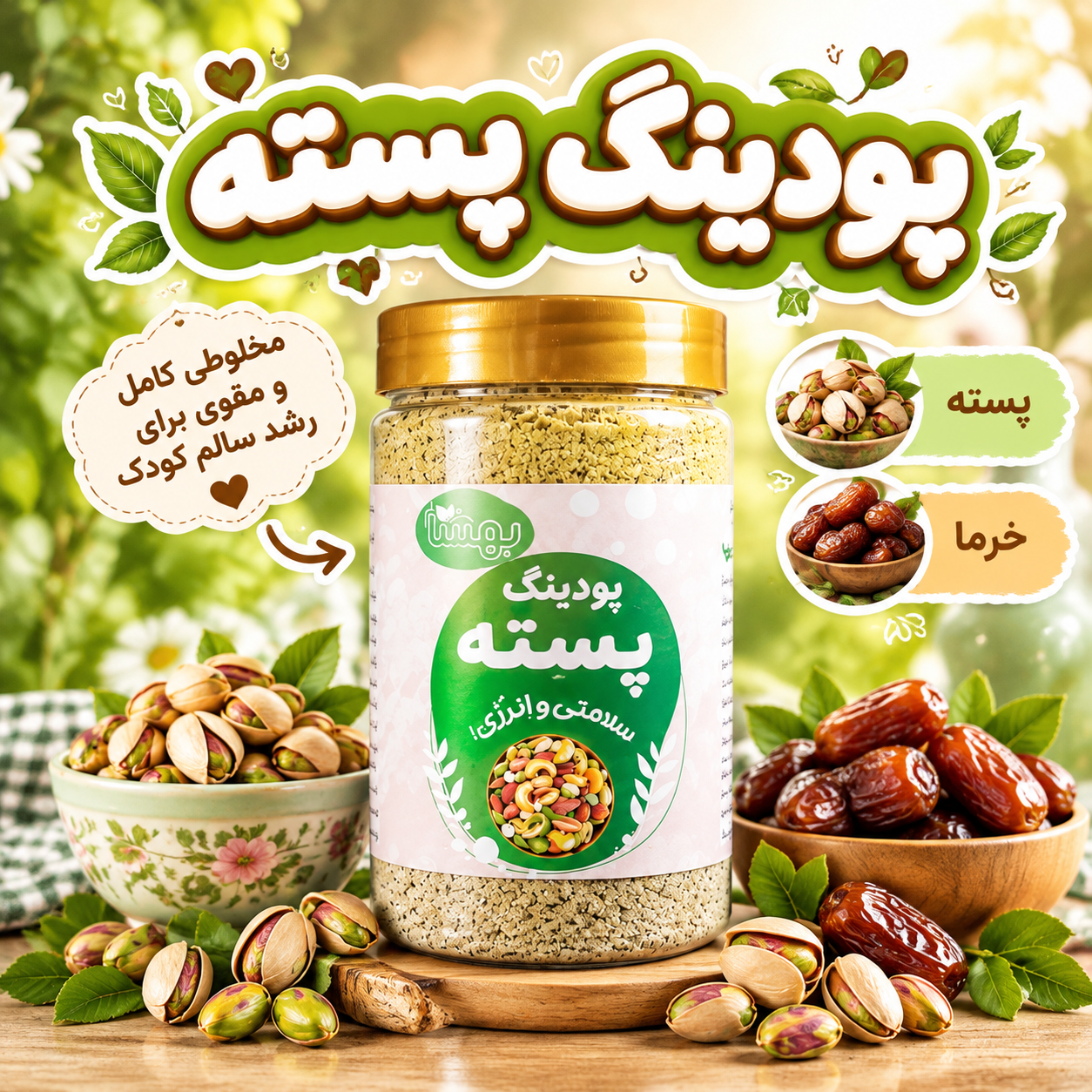 پودینگ پسته